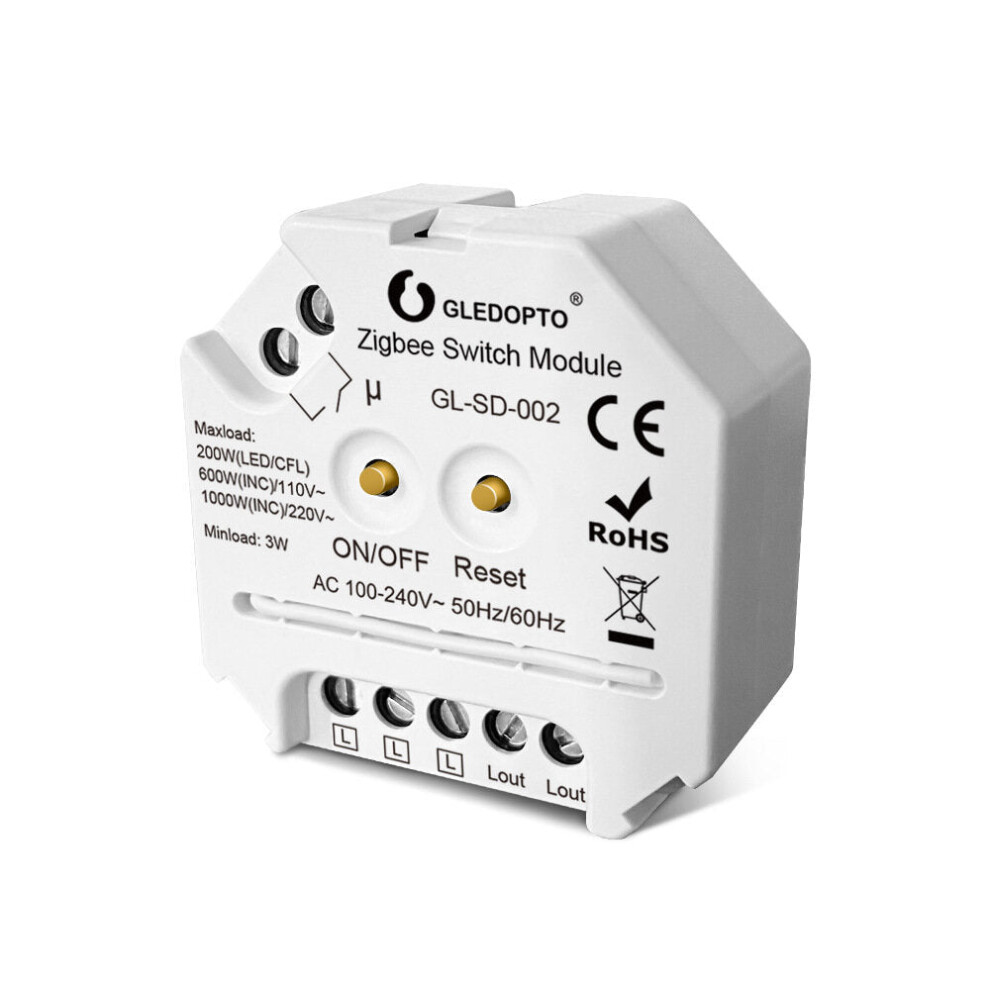 Smart Dimmer Switch Module Relay No Neutral Wire Works with Alexa Google Home AC110-240V