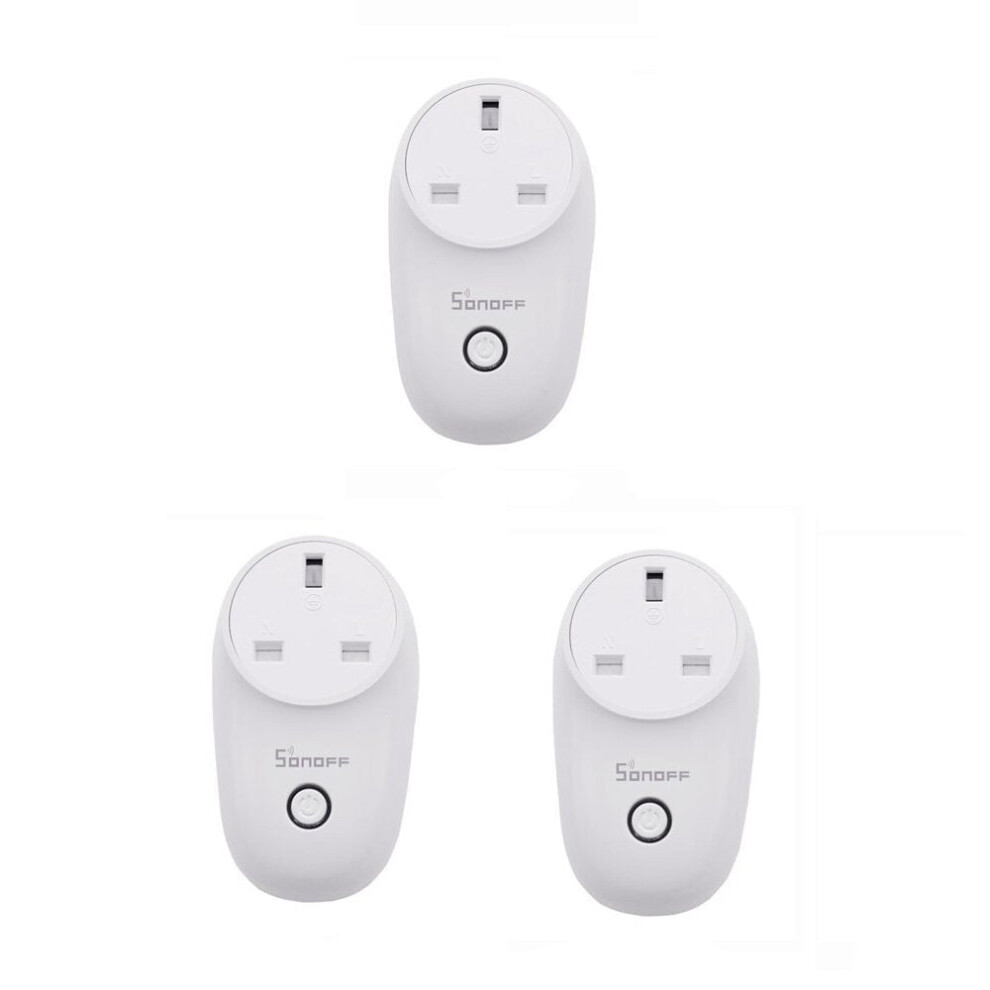 Smart WIFI Socket UK Wireless Plug Power Sockets Smart Home Switch Work With Alexa Google Assistant IFTTT,3Pcs S26 10A AC90V-250V