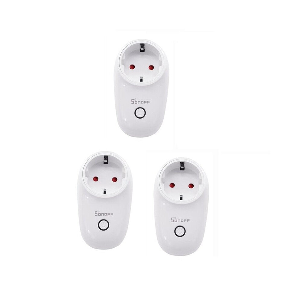 Smart WIFI Socket DE Wireless Plug Power Sockets Smart Home Switch Work With Alexa Google Assistant IFTTT,3pcs S26 10A AC90V-250V