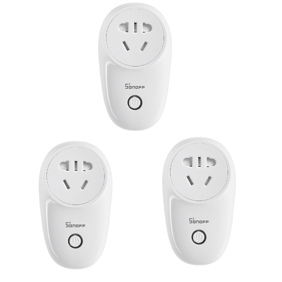 Smart WIFI Socket CN Wireless Plug Power Sockets Smart Home Switch Work With Alexa Google Assistant IFTTT,3Pcs S26 10A AC90V-250V