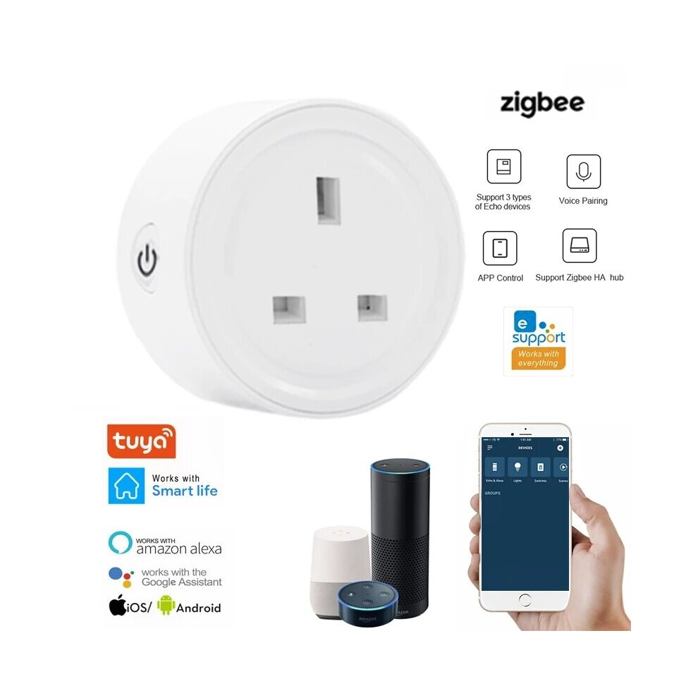 Smart Plug US Socket Mini Switch Voice Control Plug Works with Alexa Google Home