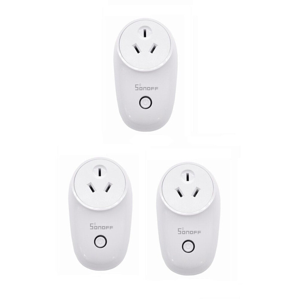 Smart WIFI Socket AU Wireless Plug Power Sockets Smart Home Switch Work With Alexa Google Assistant IFTTT,3Pcs S26 10A AC90V-250V