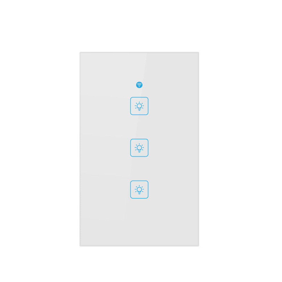 (3Ch) Us Standard 1/2/3 Gang Wifi Touch Wall Switch Support Alexa Google Home 250V 2A/400W 6112212070628
