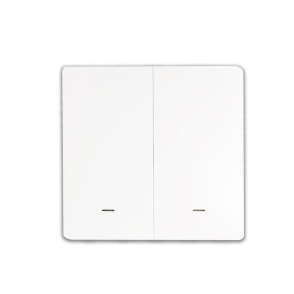 (2CH) WIFI Smart Mechanical Switch Touch Panel Wall Light Switch APP Remote Control Switch Single Live Wire No Neutral Line Switch Support 433Mhz