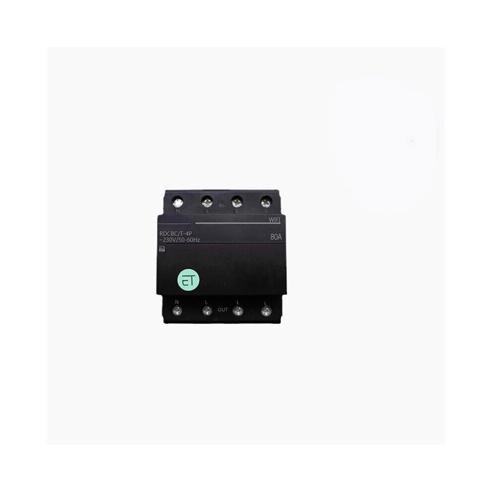 (Black, Tuya 80A) Smart Light Switch Wifi 63/80A Three Phase Circuit Breaker Timer Relay Switch Voice Remote Control Works With Tuya Ewelink App Alexa 6112212070338