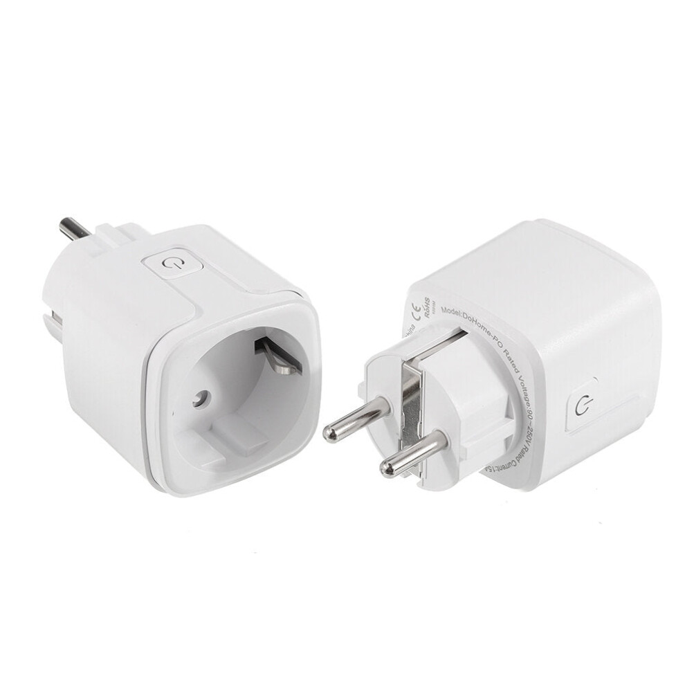 Wifi Smart Plug Home Power Switch Socket Outle 2.4Ghznet Works With Alexa/Google Assistant Timer No Hub Required 2Pcs 15A Eu 6112212066065