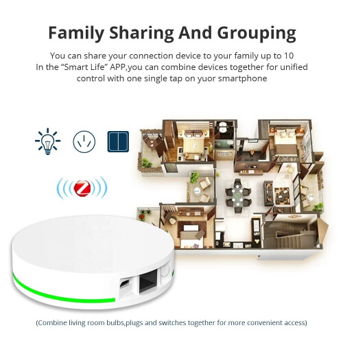Gateway Hub with Network Cable Socket Wired Connection Voice Control 2