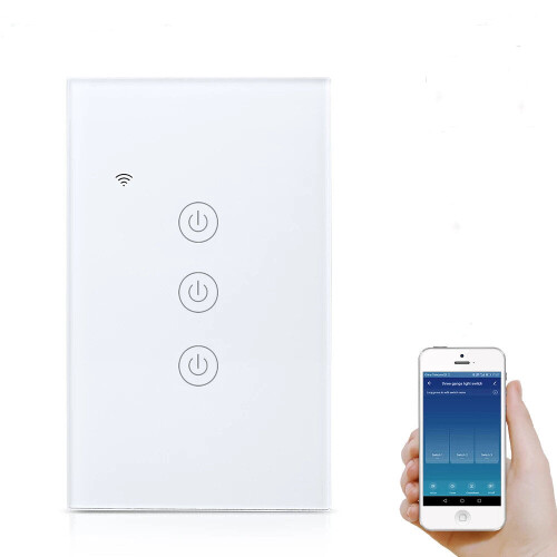 (2CH) WiFi Light Switch Neutral Optional Wire 1 2 3 Gang Alexa Google Home Assistant Control 220v 240V 1