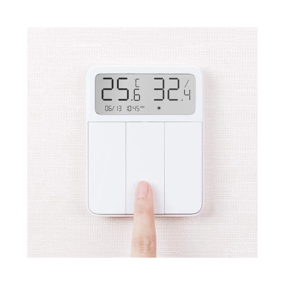 Bluetooth Mesh Smart Wall Switch Temperature & Humidity Sensor Thermometer Hygrometer Light Remote Control Wireless 3 Key Switchs MI Home