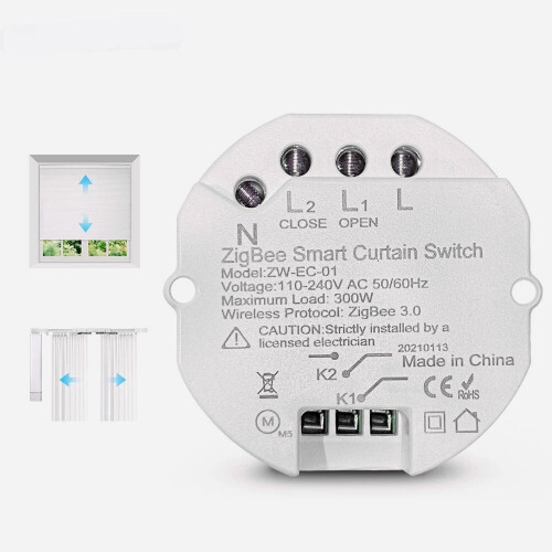 Inline Curtain Module Alexa Google Home Voice Control APP Smartthings deCONZ 2