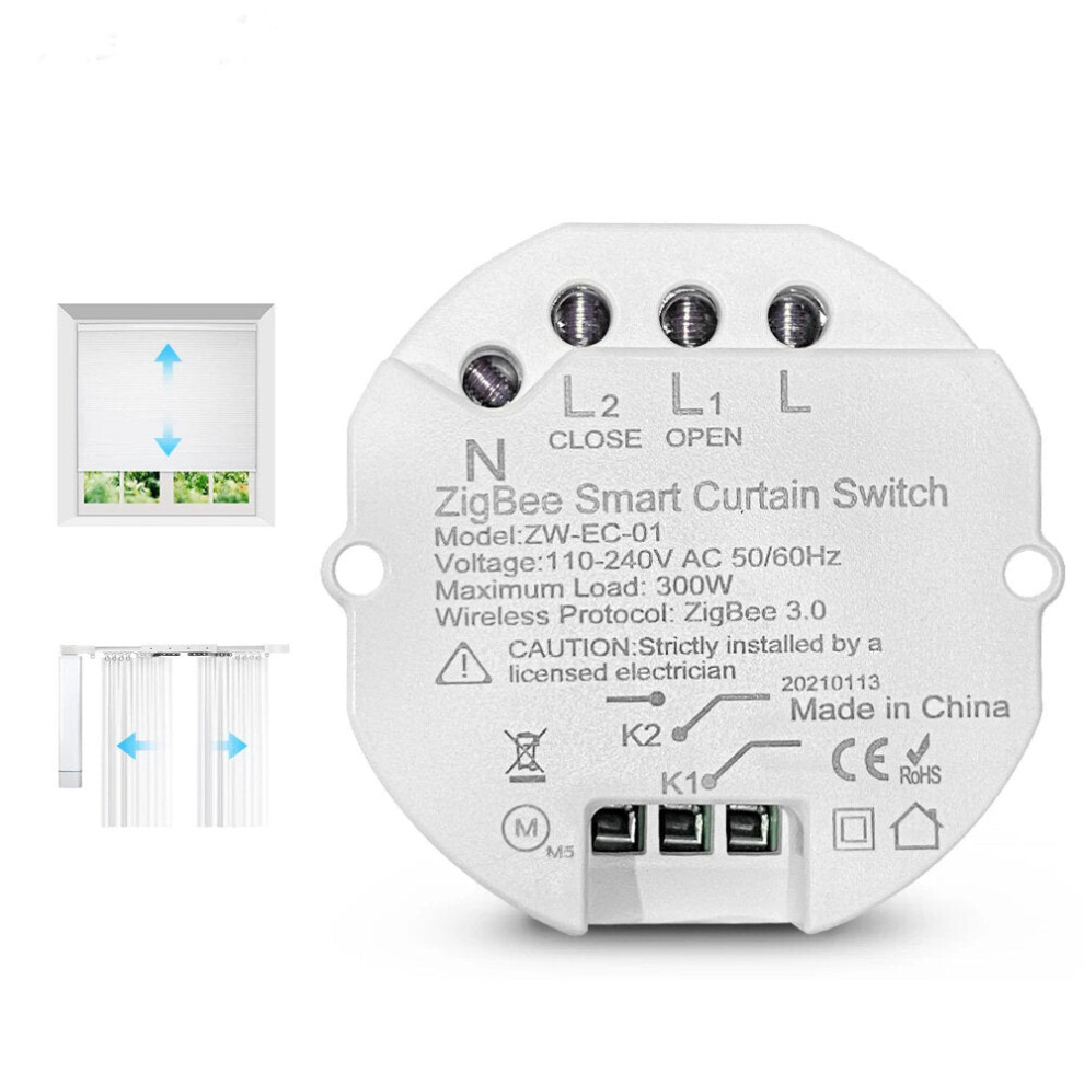 Inline Curtain Module Alexa Google Home Voice Control App Smartthings Deconz 6112211884417