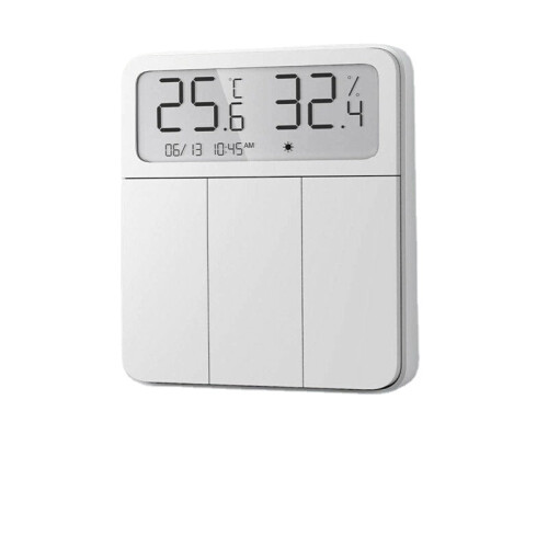 Bluetooth Mesh Smart Wall Switch Temperature & Humidity Sensor Thermometer Hygrometer Light Remote Control Wireless 3 Key Switchs MI Home 1