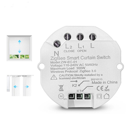 Inline Curtain Module Alexa Google Home Voice Control APP Smartthings deCONZ 1