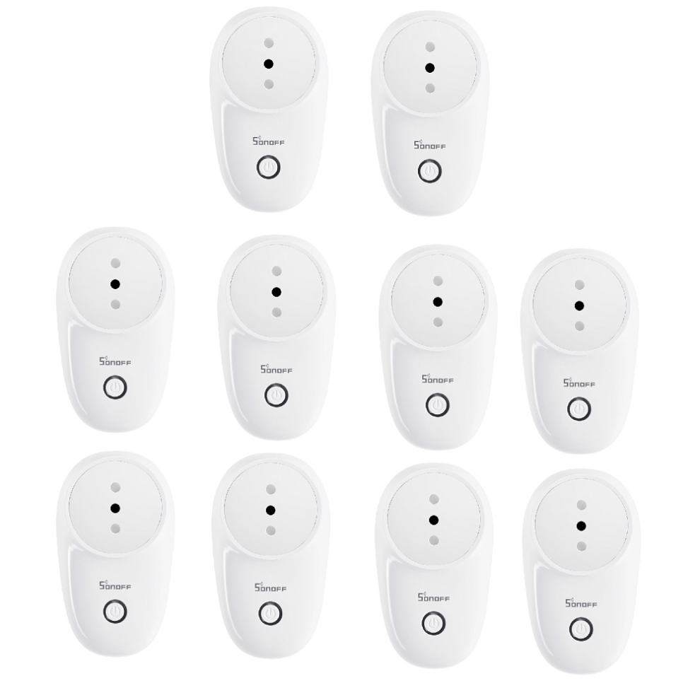 Smart WIFI Socket IT Wireless Plug Power Sockets Smart Home Switch Work With Alexa Google Assistant IFTTT,10Pcs S26 10A AC90V-250V