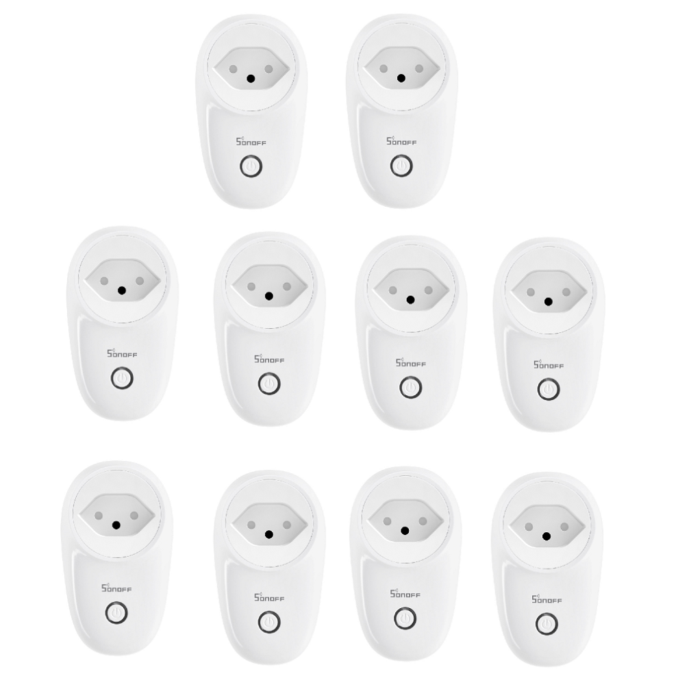 CH Plug Smart WIFI Socket CH Wireless Plug Power Sockets Smart Home Switch Work With Alexa Google Assistant IFTTT,10Pcs S26 10A AC90V-250V