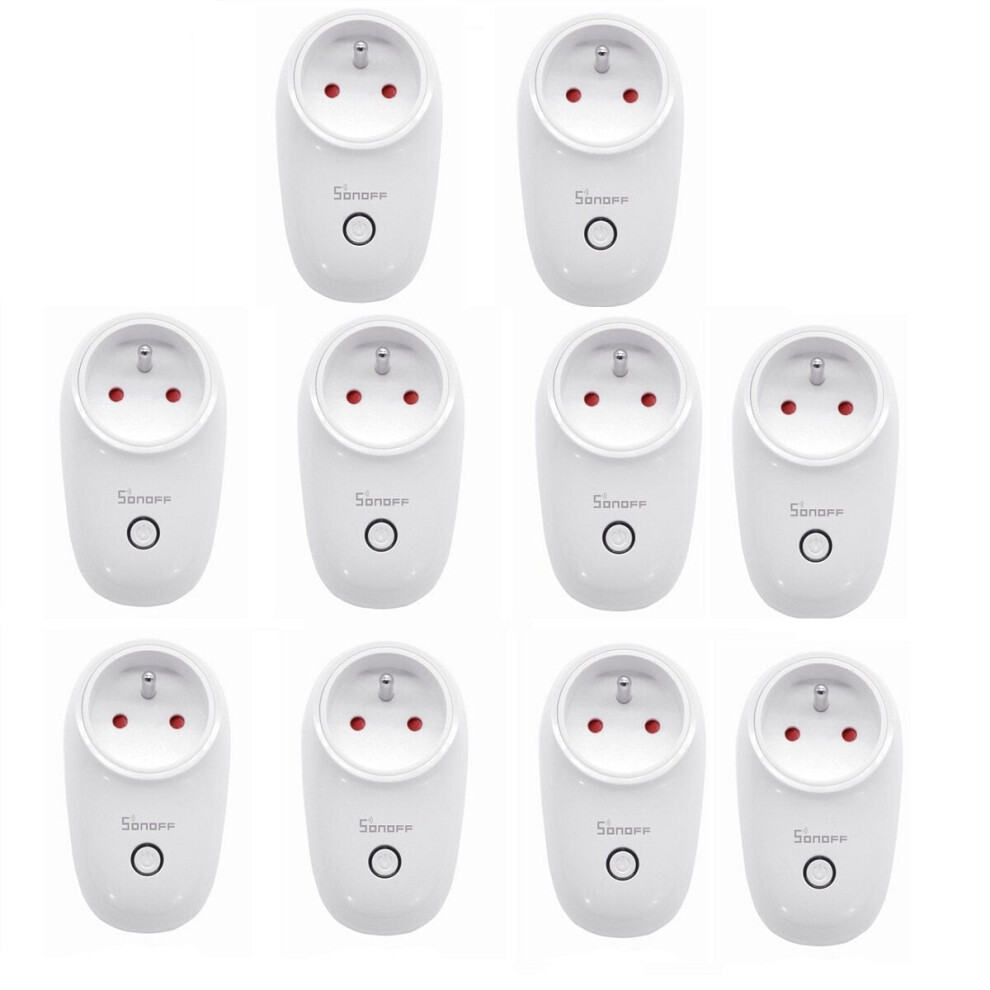 Smart WIFI Socket FR Wireless Plug Power Sockets Smart Home Switch Work With Alexa Google Assistant IFTTT,10Pcs S26 10A AC90V-250V