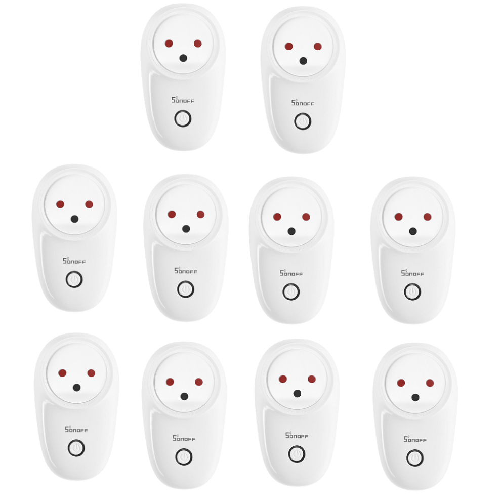 Smart WIFI Socket IL Wireless Plug Power Sockets Smart Home Switch Work With Alexa Google Assistant IFTTT,,10Pcs S26 10A AC90V-250V