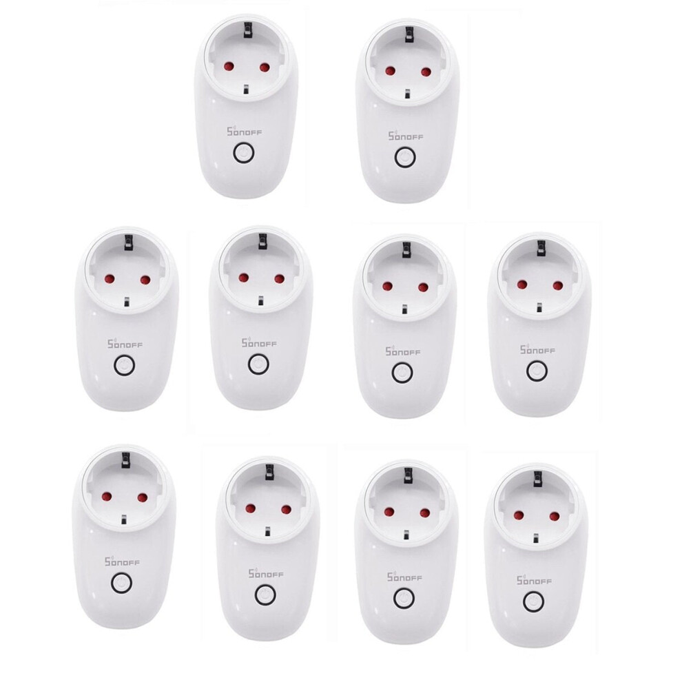 Smart WIFI Socket DE Wireless Plug Power Sockets Smart Home Switch Work With Alexa Google Assistant IFTTT,10pcs S26 10A AC90V-250V