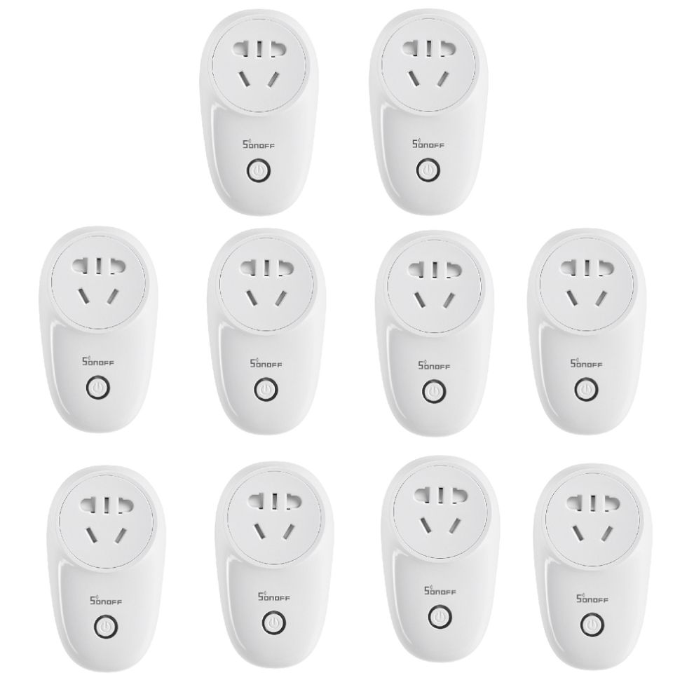 Smart WIFI Socket CN Wireless Plug Power Sockets Smart Home Switch Work With Alexa Google Assistant IFTTT,10Pcs S26 10A AC90V-250V