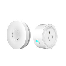 (US) Wireless Socket Self-powered Air Switch Food Residues Garbage Disposal Appliances Fan TV 10A Remote Control No Drilling No Pipe