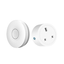(UK) Wireless Socket Self-powered Air Switch Food Residues Garbage Disposal Appliances Fan TV 10A Remote Control No Drilling No Pipe