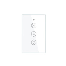(switch US White) US EU WiFi Smart Touch Curtain Roller Blinds Motor Switch Tuya App Remote Control Works with Alexa Google Home