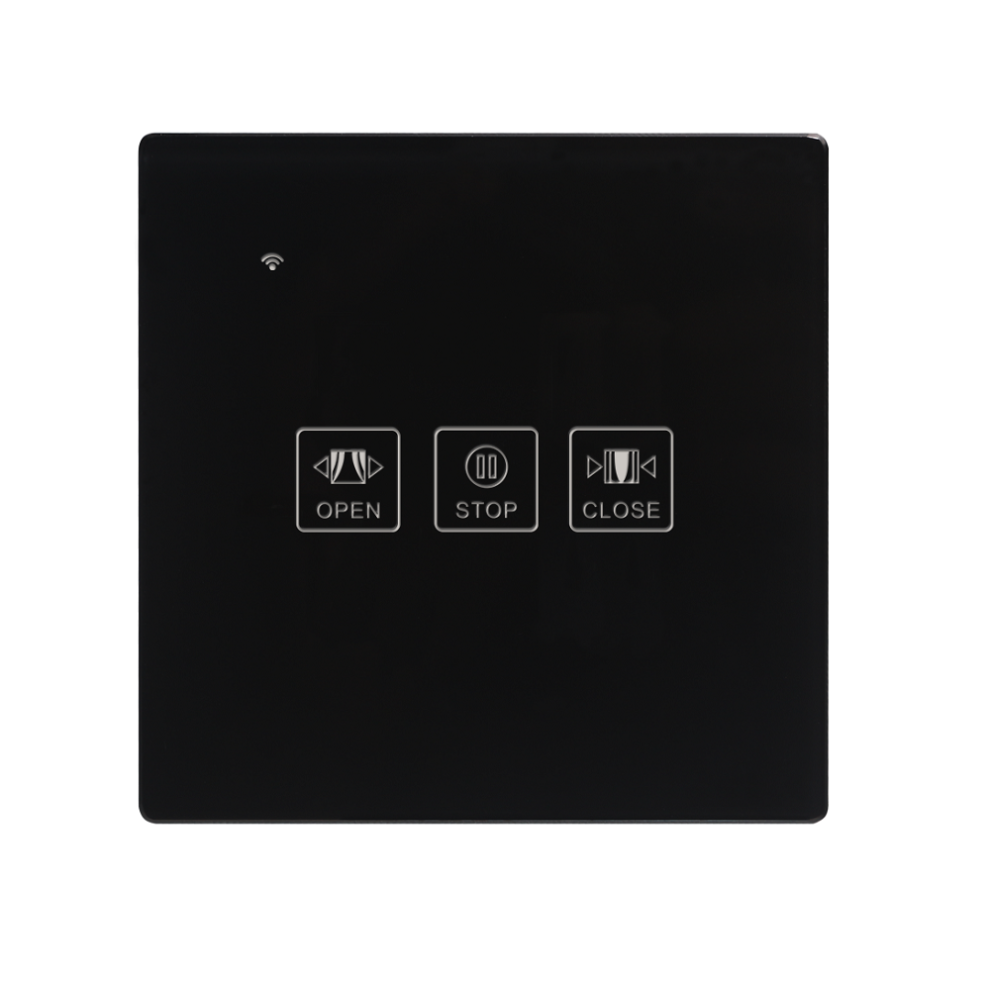 (Black) Wifi Curtain Switch Eu Standard Smart Touch Switch Compatible With Alexa Google Home 6112212081143