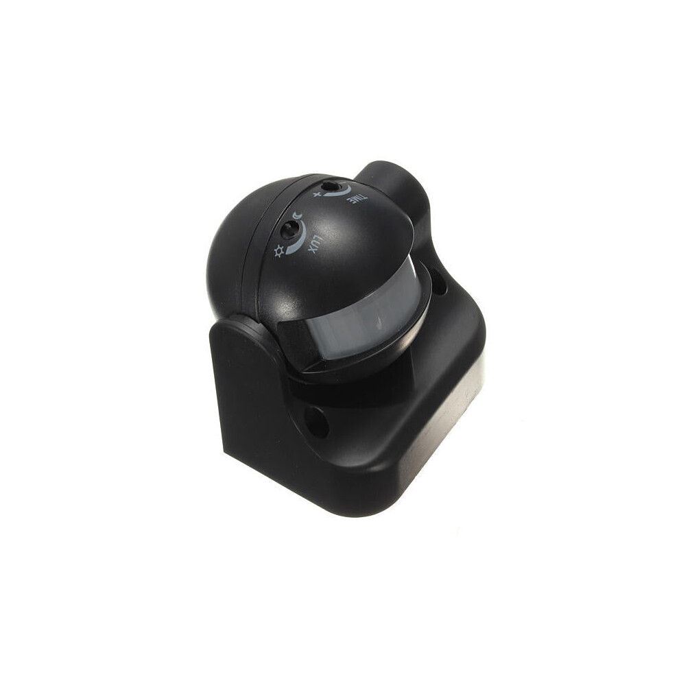 (Black) Outdoor waterproof 180 Degree Security PIR Motion Movement Sensor Detector Switch