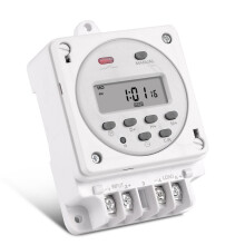 (220V CN101E-2) Series Time-controlled Timer Switch No Loose Parts Built-in Battery 40HMA Switch with Mounting Base