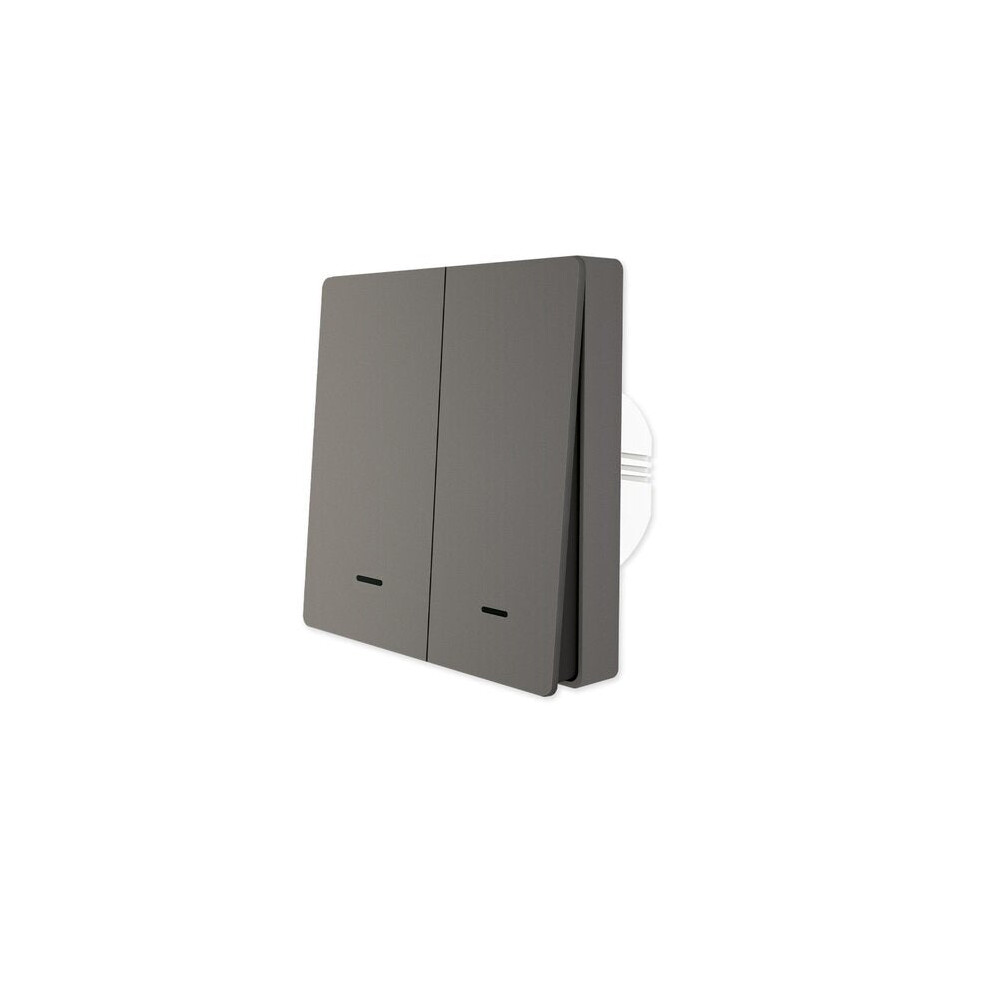 (2Gang) Smart Light Switch No Neutral Wire No Capacitor Remote Control Works with Alexa Google Home