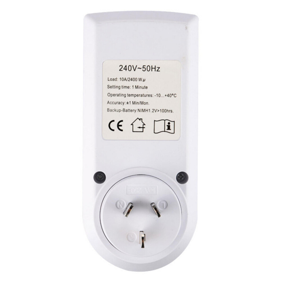 (AU Plug) Plug-in 24h Digital Electronic Timer Switch Socket Automation Programmable