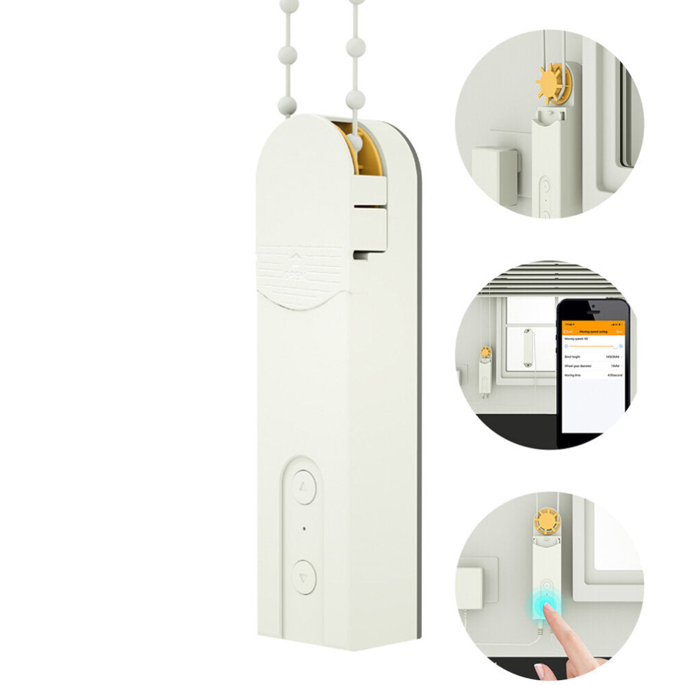 (EU) DIY Smart Motorized Chain Roller Blinds Curtain Shade Shutter Drive Motor Powered By Solar Panel and Charger Bluetooth APP Control
