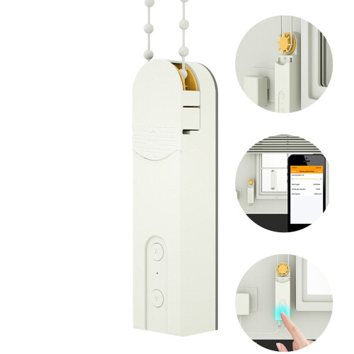 (EU) DIY Smart Motorized Chain Roller Blinds Curtain Shade Shutter Drive Motor Powered By Solar Panel and Charger Bluetooth APP Control 1