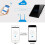 (Black) Fan Speed Control Touch Switch WiFi+RF Smart Deluxe Crystal Panel Switch App Remote Control 90V 250V EU Wireless Switch 4