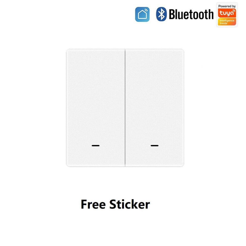 (2Gang -Bluetooth sticker) Smart 1/2/3 Gang Scene Switch Key Switch Wireless Mobile Phone Remote Control