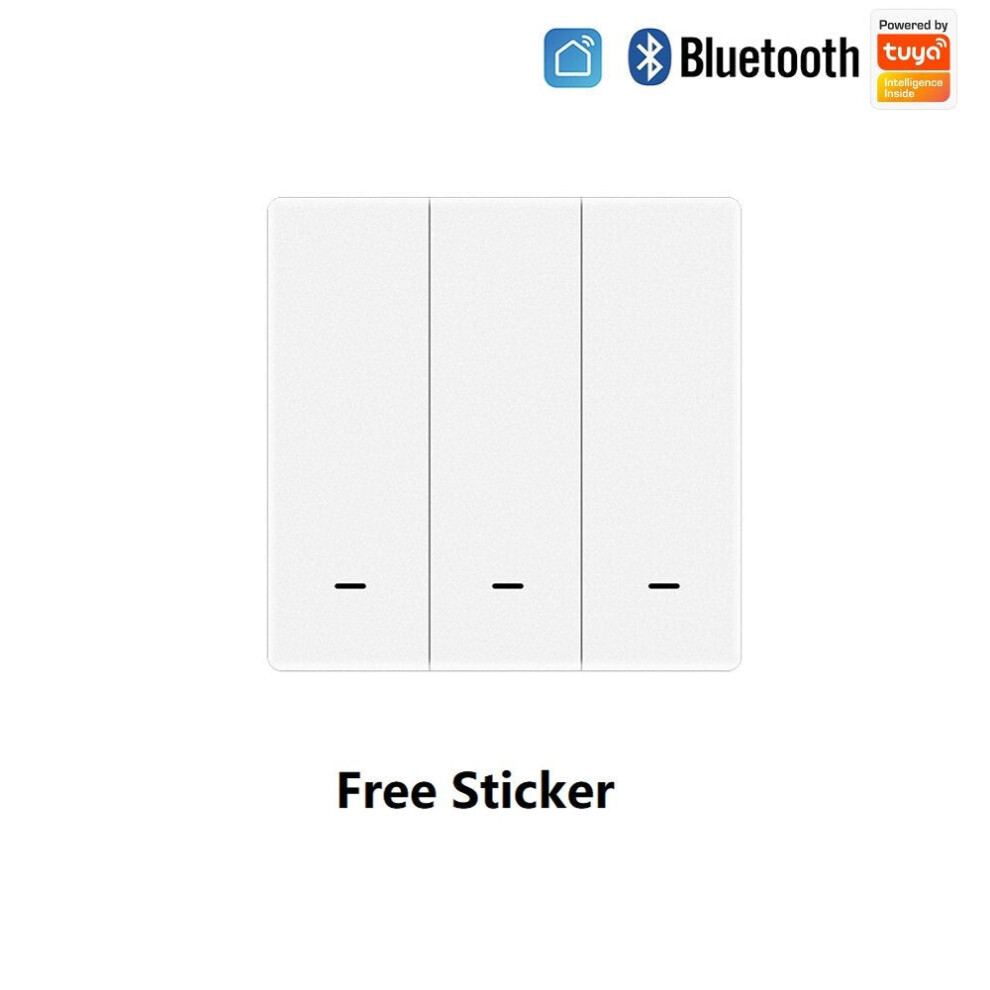 (3Gang -Bluetooth sticker) Smart 1/2/3 Gang Scene Switch Key Switch Wireless Mobile Phone Remote Control