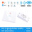 (2pc2 Gang  switch+2pc controller white) WiFi Light Switch 220V RF 433MHz With Breakers Remote Control Delay Module DIY Timer Switch Works With Alexa Google Home 16