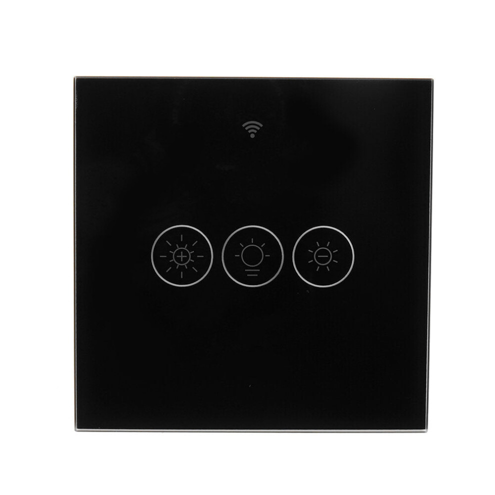 (switch EU) Black WiFi+RF Smart Light Dimmer Switch 2/3Way Muilti-Control Smart Life/Tuya APP Control Works with Alexa Google Voice Assistants