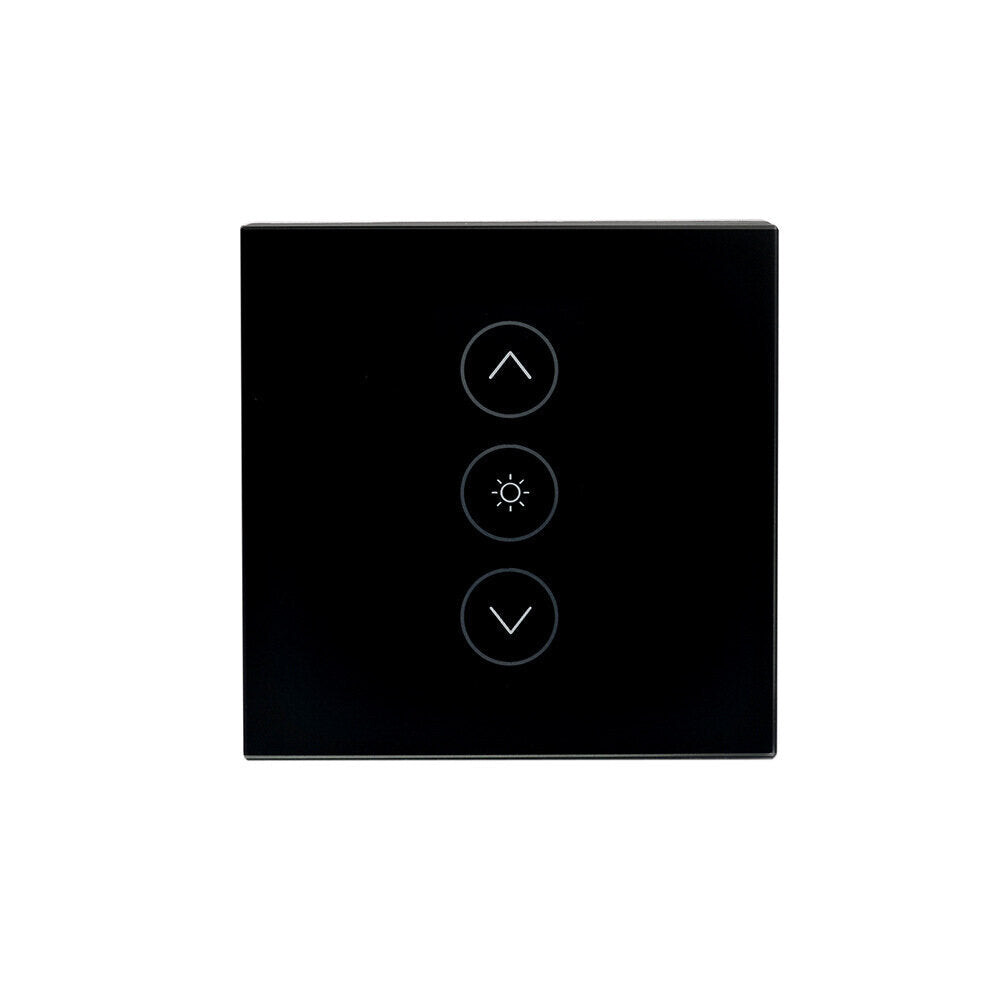 (Black) Smart Home Stepless Dimmer Switch EU Standard Mobile Phone Remote Control Work with Amazon Alexa Google Home 240V