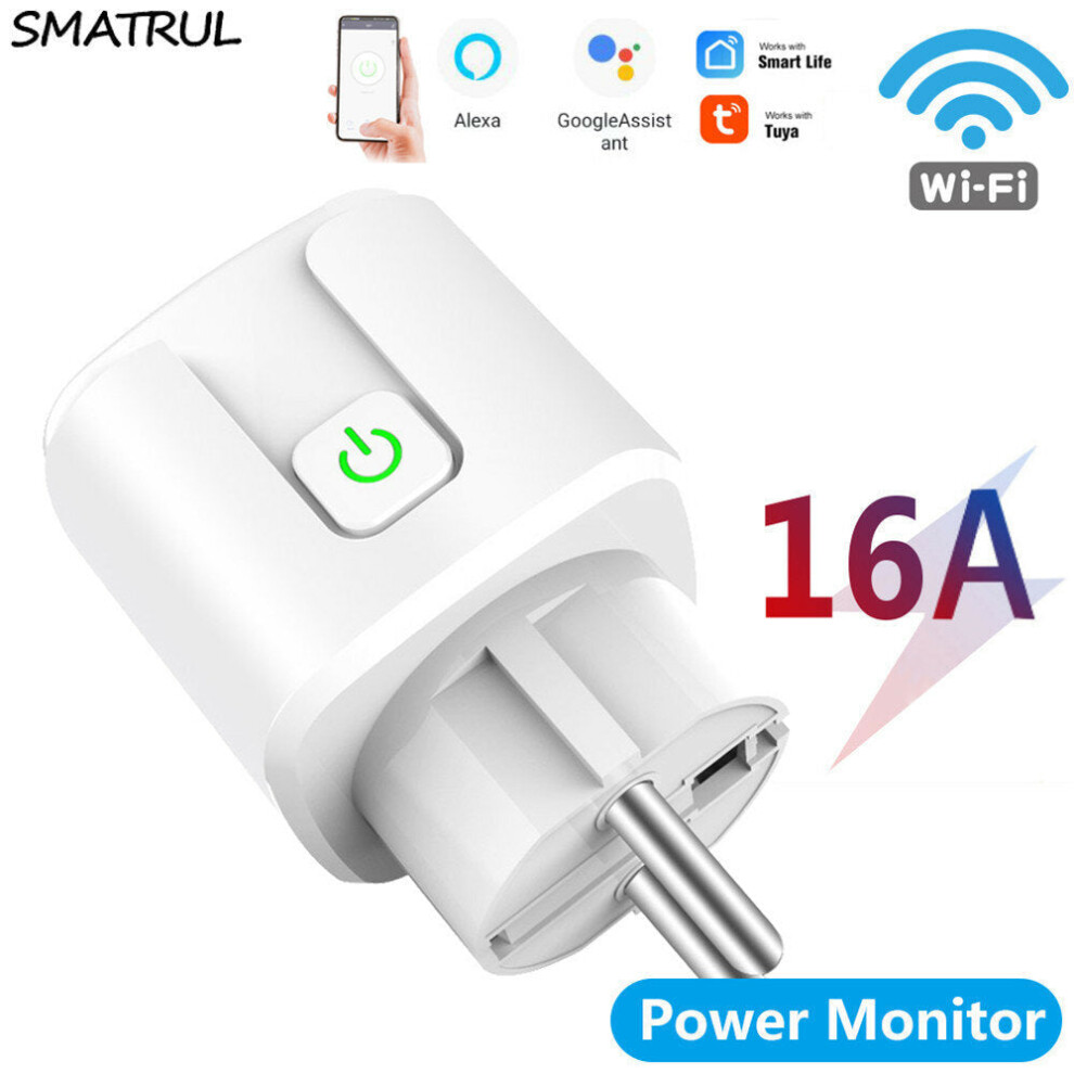 WiFi Smart Socket Switch 16A EU Plug Mobile APP Remote Control Voice Control Switch