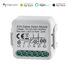Two Way Smart Switch Module 110-240V Control Light Switch Controller Automation Module Relay Work With Alexa/Google Home