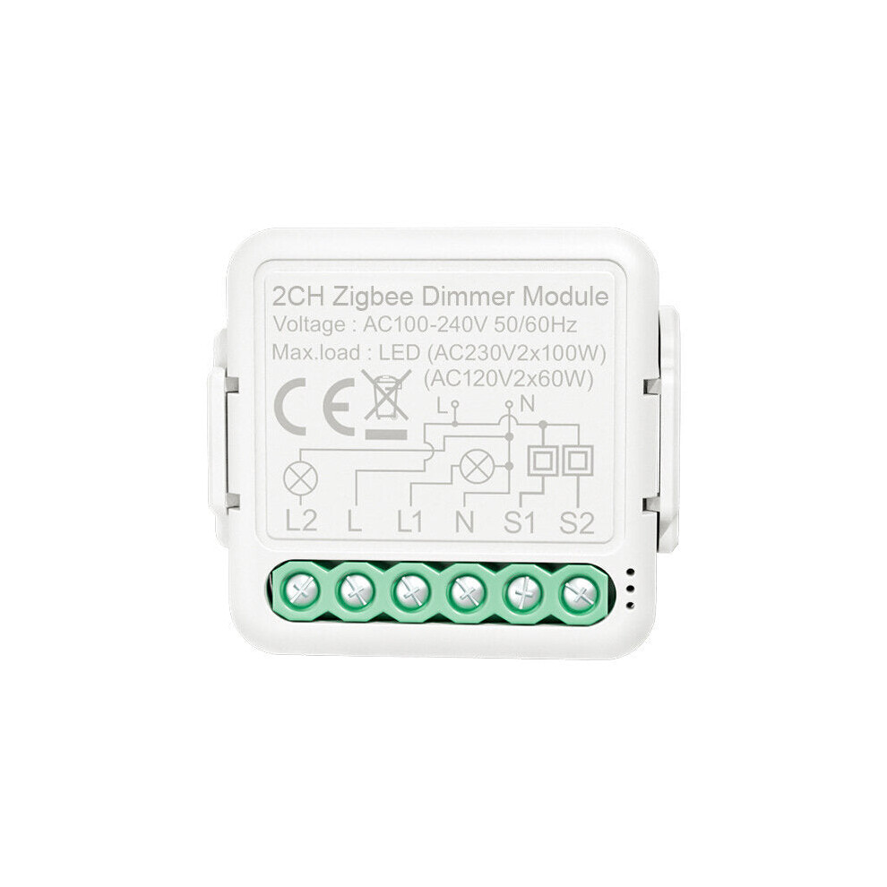 Dimmer Smart Switch Module Controller 2 Way/2CH Remote Control Smart Light Switch Relay Google Assistant Alexa