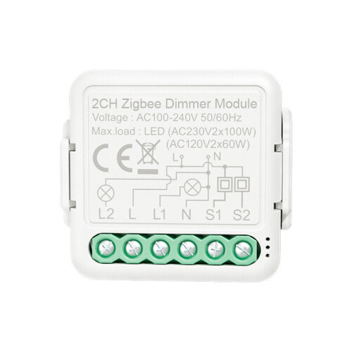 Dimmer Smart Switch Module Controller 2 Way/2CH Remote Control Smart Light Switch Relay Google Assistant Alexa 1