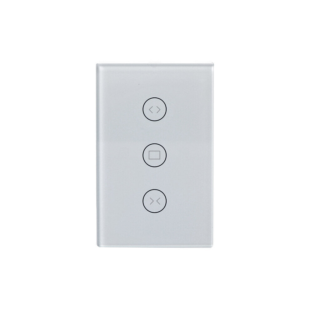 (White) Smart Wifi US Curtain Switch Voice Control Work with Alexa Google home WF-CS01 AC 100-240V 2.4 GHz