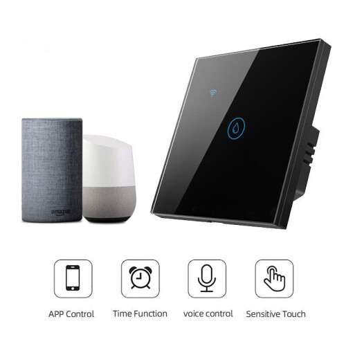 (White) Smart 20A High Power Water Heater Switch APP Timing Control Touch Panel Voice Control Works with Alexa/Google Home 2