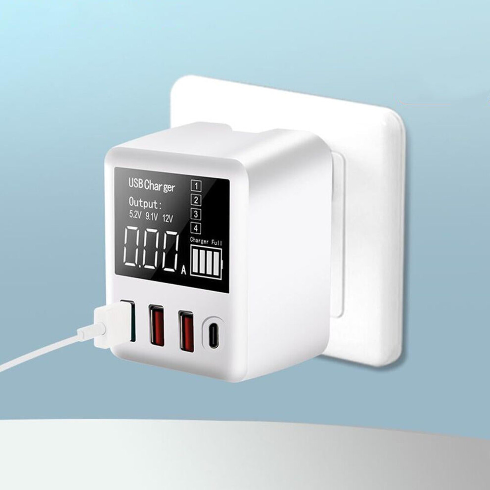USB Type C Charger 30W Quick Charge QC4.0 QC3.0 Portable Charger Led Display USB Charger for iPhone X for Samsung Travel Adapter