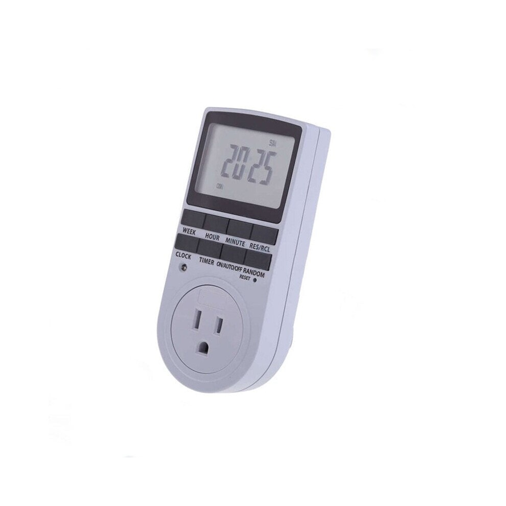 Electronic Digital Timer Switch US Kitchen Timer 24 Hour Cyclic Programmable Timing Socket 15A 1800W 120V