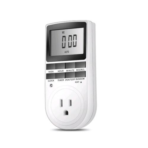 Electronic Digital Timer Switch US Kitchen Timer 24 Hour Cyclic Programmable Timing Socket 15A 1800W 120V 2