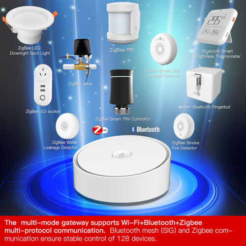 WiFi Multi-mode Smart Gateway Bluetooth Mesh Hub Work with App Voice Control Alexa Google Home 2