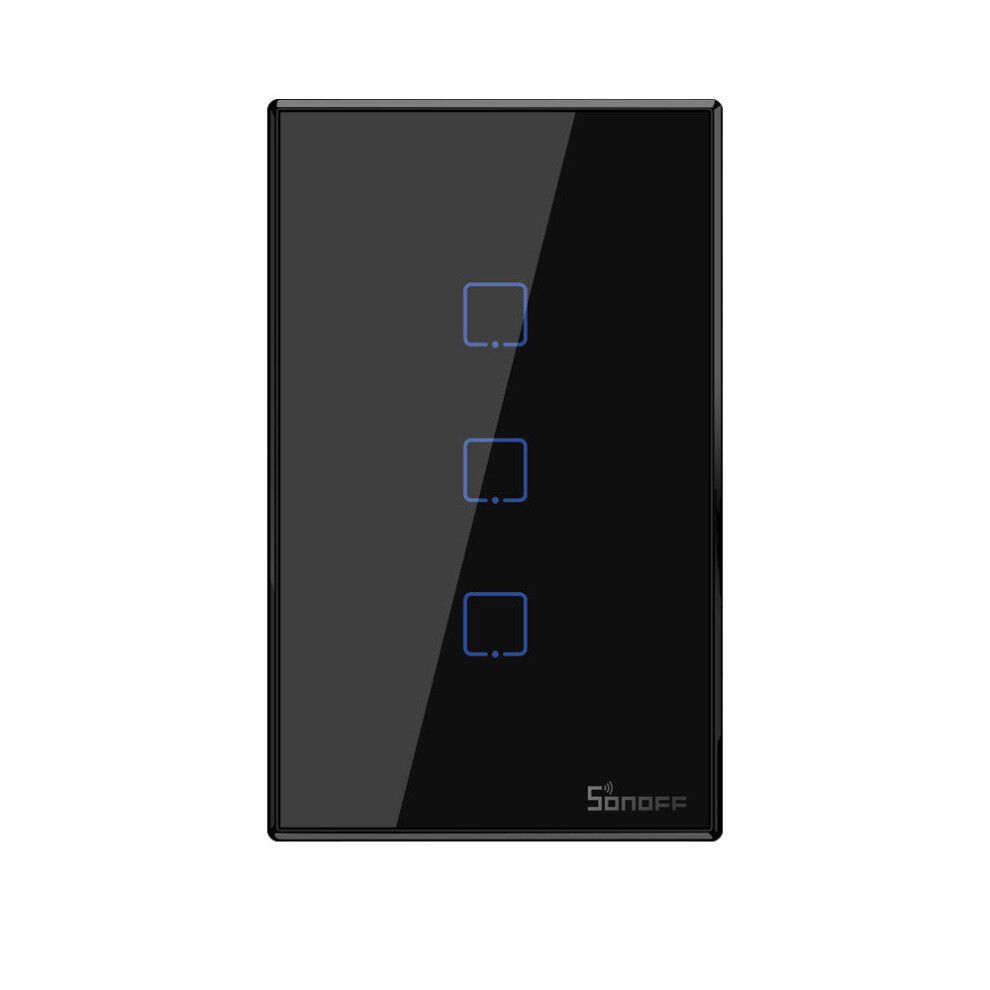(Us 3Gang) Wifi Wall Switch 433Mhz Rf Smart Wall Touch Light Switch For Smart Home Work With Alexa Google Home,Eu/Us/Uk Ac 100-240V 1/2/3 Gang 6112211880525